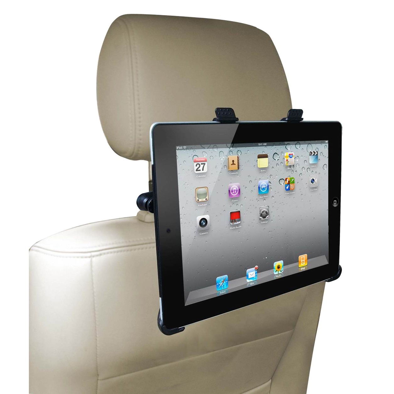Universal Tablet Nakkestøtteholder Passer bl.a. til iPad / iPad2 / Galaxy Tab - Sort