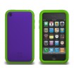 XtremeMac Tuffwrap Accent iPhone 3G/3GS Inkl. Skærmfolie + Stand - Lilla/Grøn 