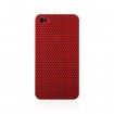 Perforeret Snap-On Cover til iPhone 4 - Rød