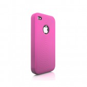 Swirling Silikone Cover til iPhone 4 - Pink