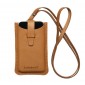 Sandqvist BÖRJE Leather iPhone Case w/ Strap - Cognac Brun